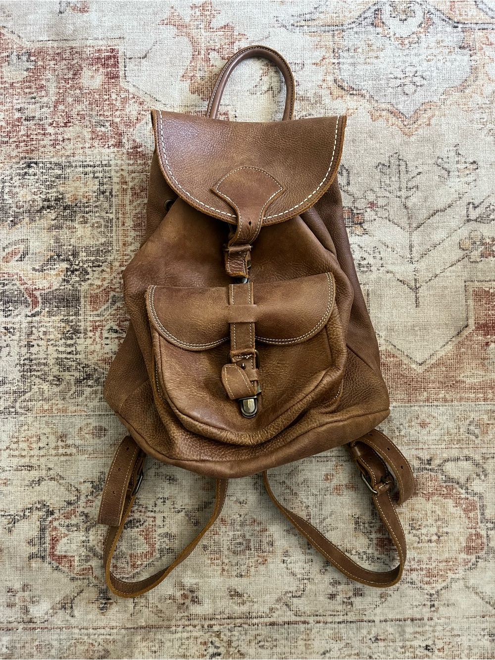 Vintage Roots Leather Backpack - Picture 2 of 7